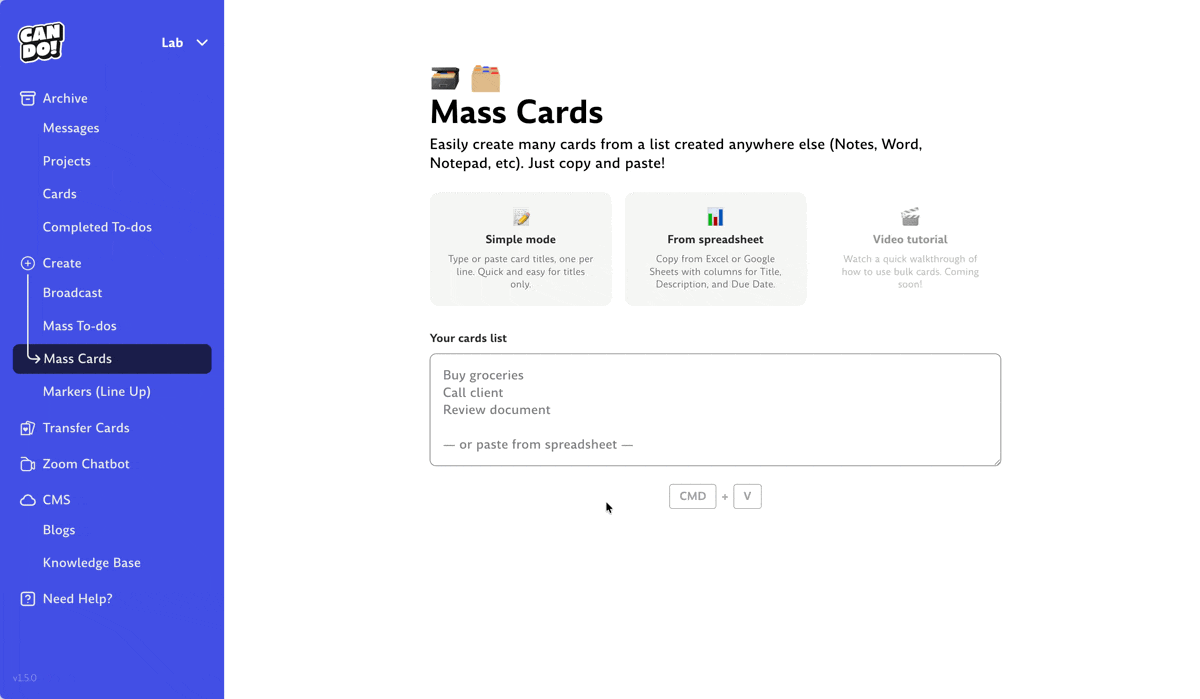 Mass Cards