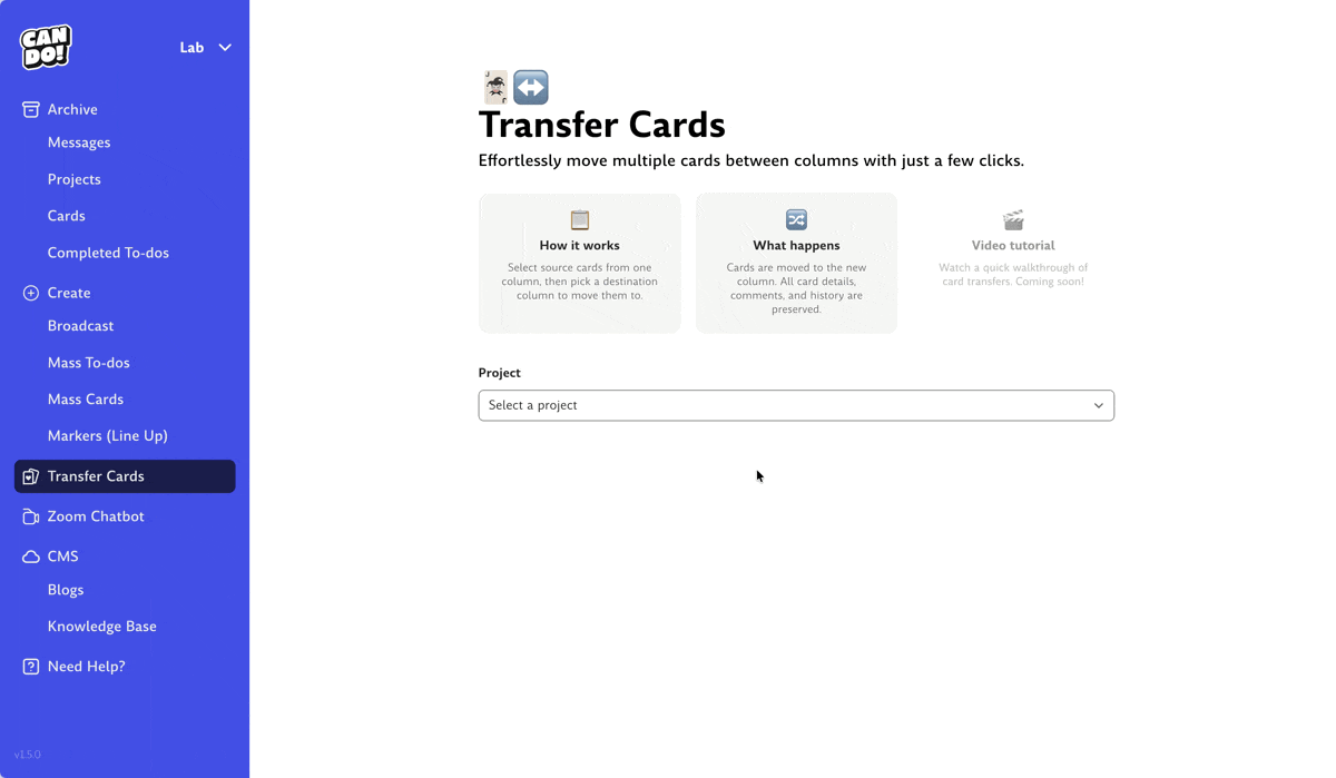 Transfer Cards