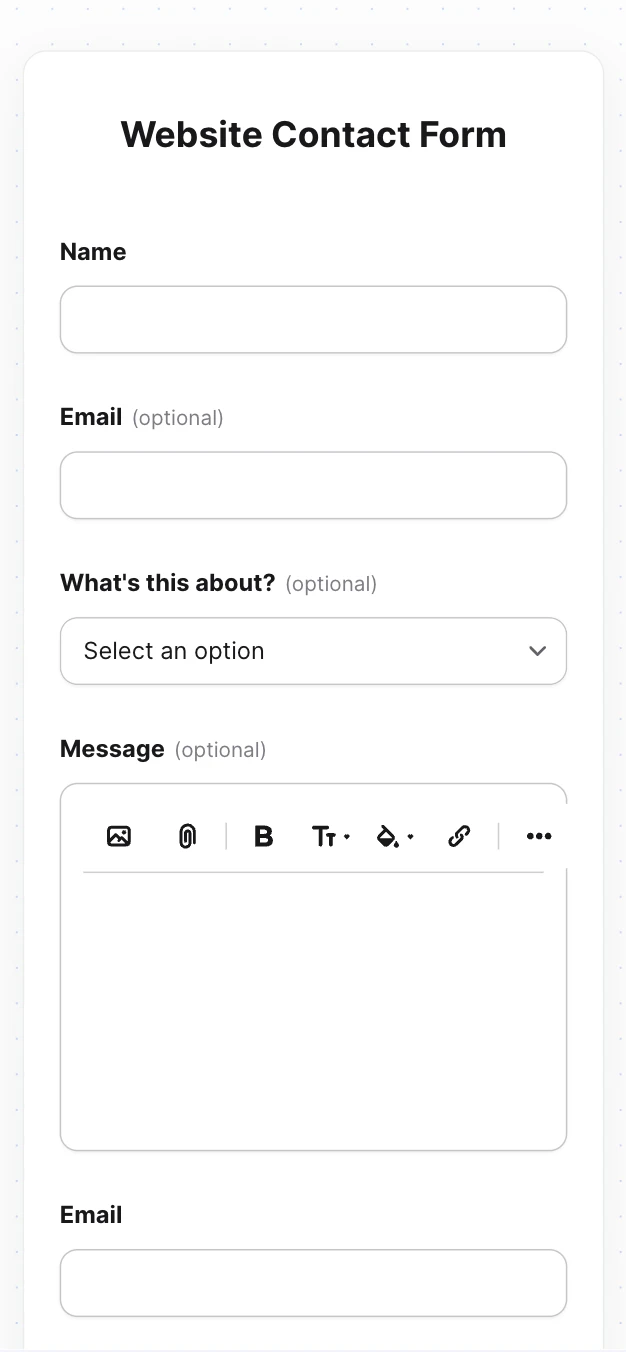 A published Can Do form